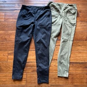 Black and olive green Women's workwear Leggings